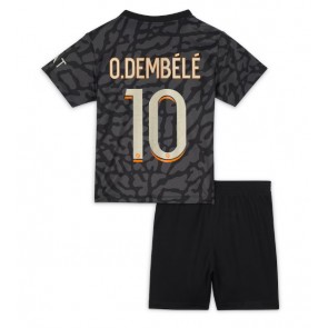 Maillot de foot Paris Saint-Germain Ousmane Dembele #10 Troisième enfant 2023-24 Manches Courte (+ pantalon court)